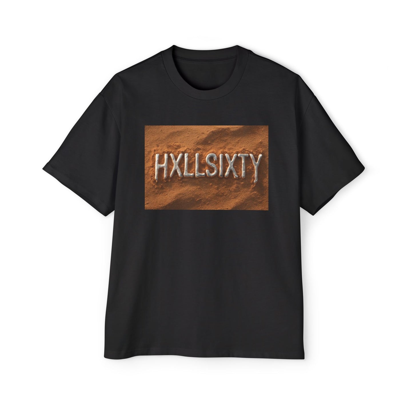 Unisex Graphic Tee — 'HXLLSIXTY' Desert Texture Oversized Shirt