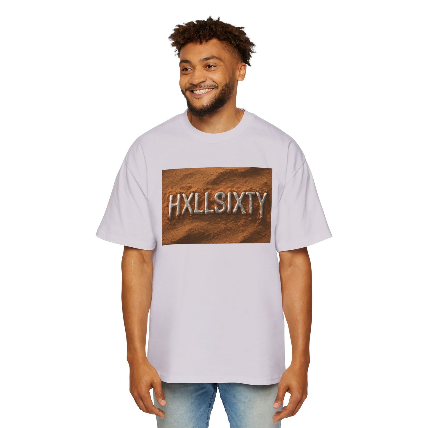 Unisex Graphic Tee — 'HXLLSIXTY' Desert Texture Oversized Shirt